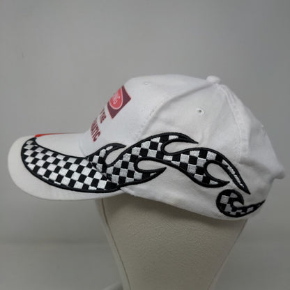 Otto Men's Strapback Hat White OSFM Embroidered Flags Beware Hockey Fanatic