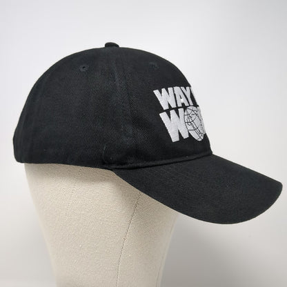 Wayne's World Black Snapback Hat One Size Globe Embroidered Movie TV Promo