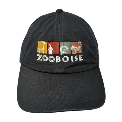Zoo Boise Strapback Hat Black OSFA Solid Embroidered Royal Resortwear