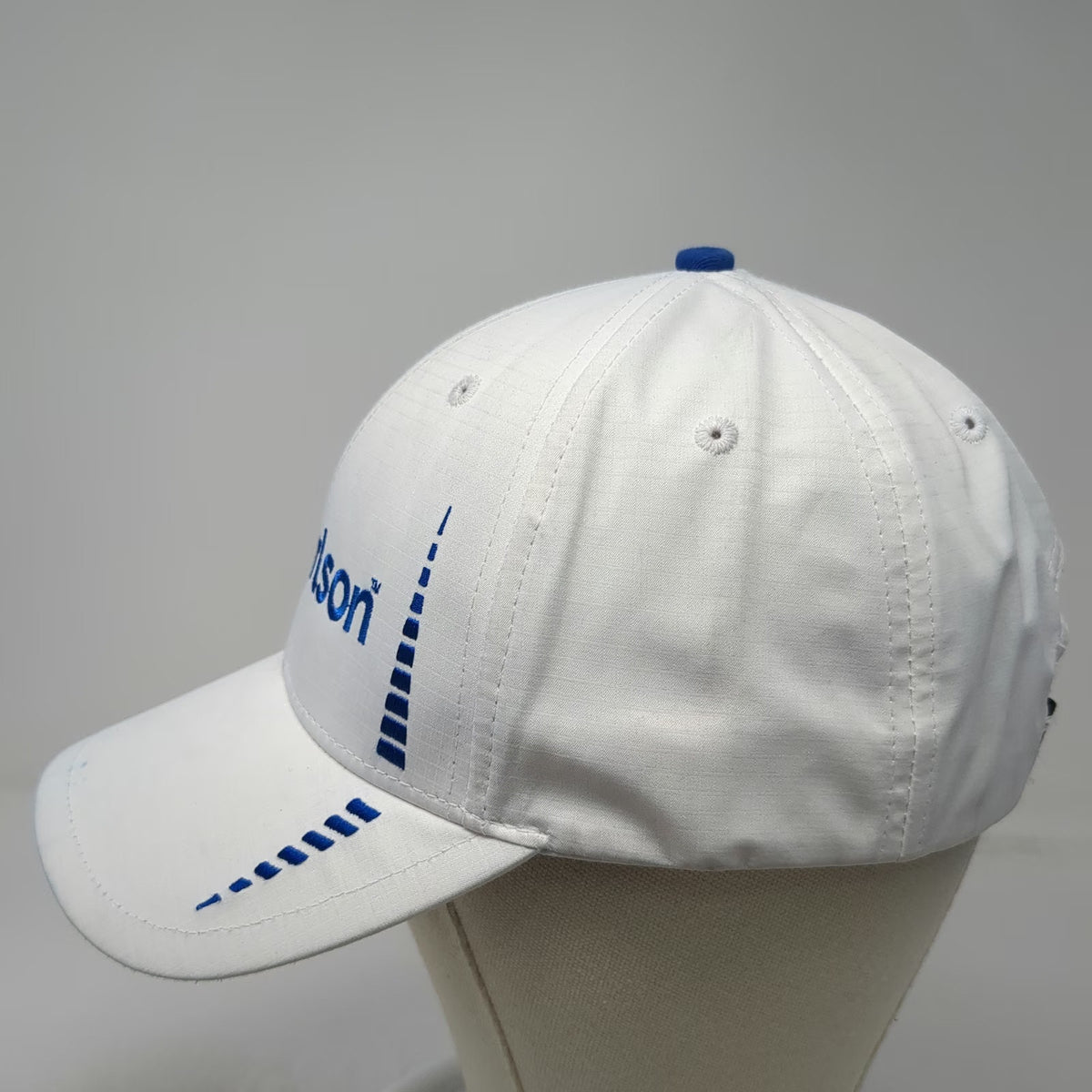 Cap America Golf White Blue Baseball One Size Carlson Logo Sporty Tech Hat