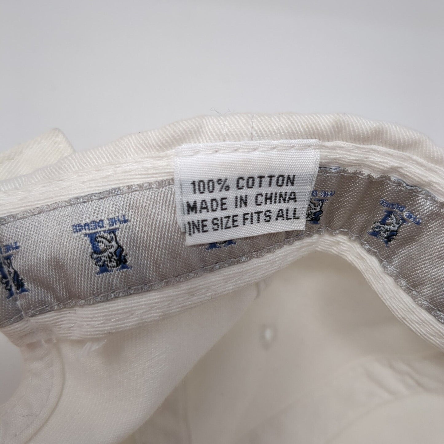 The Deuce Slideback Hat White One Size Adjustable Embroidered American Dry Goods
