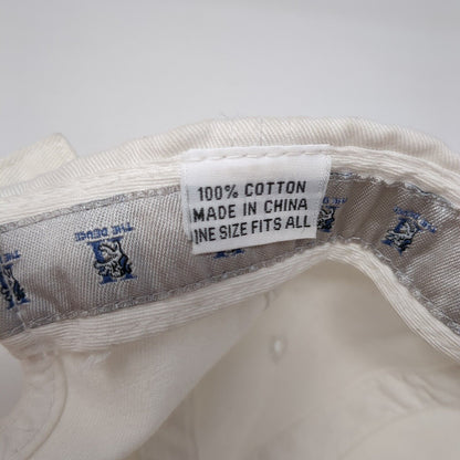The Deuce Slideback Hat White One Size Adjustable Embroidered American Dry Goods
