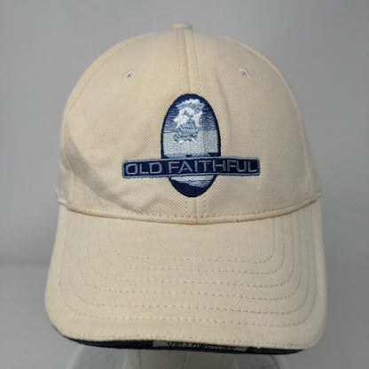 Old Faithful Wyoming Strapback Hat Tan Adult Embroidered Yellowstone