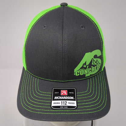 Concrete Snapback Trucker Hat Multicolor OS Adjustable Mesh Back Richardson