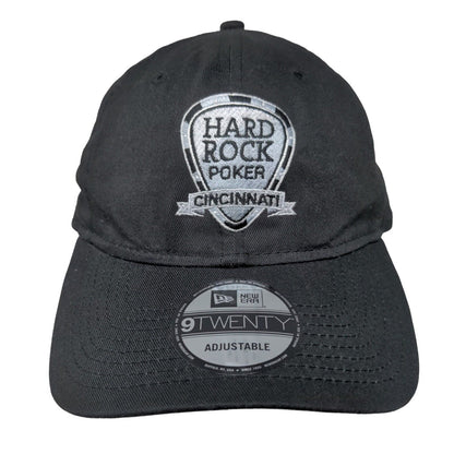 Hard Rock Poker Slideback Hat Black OSFM Adjustable Embroidered New Era