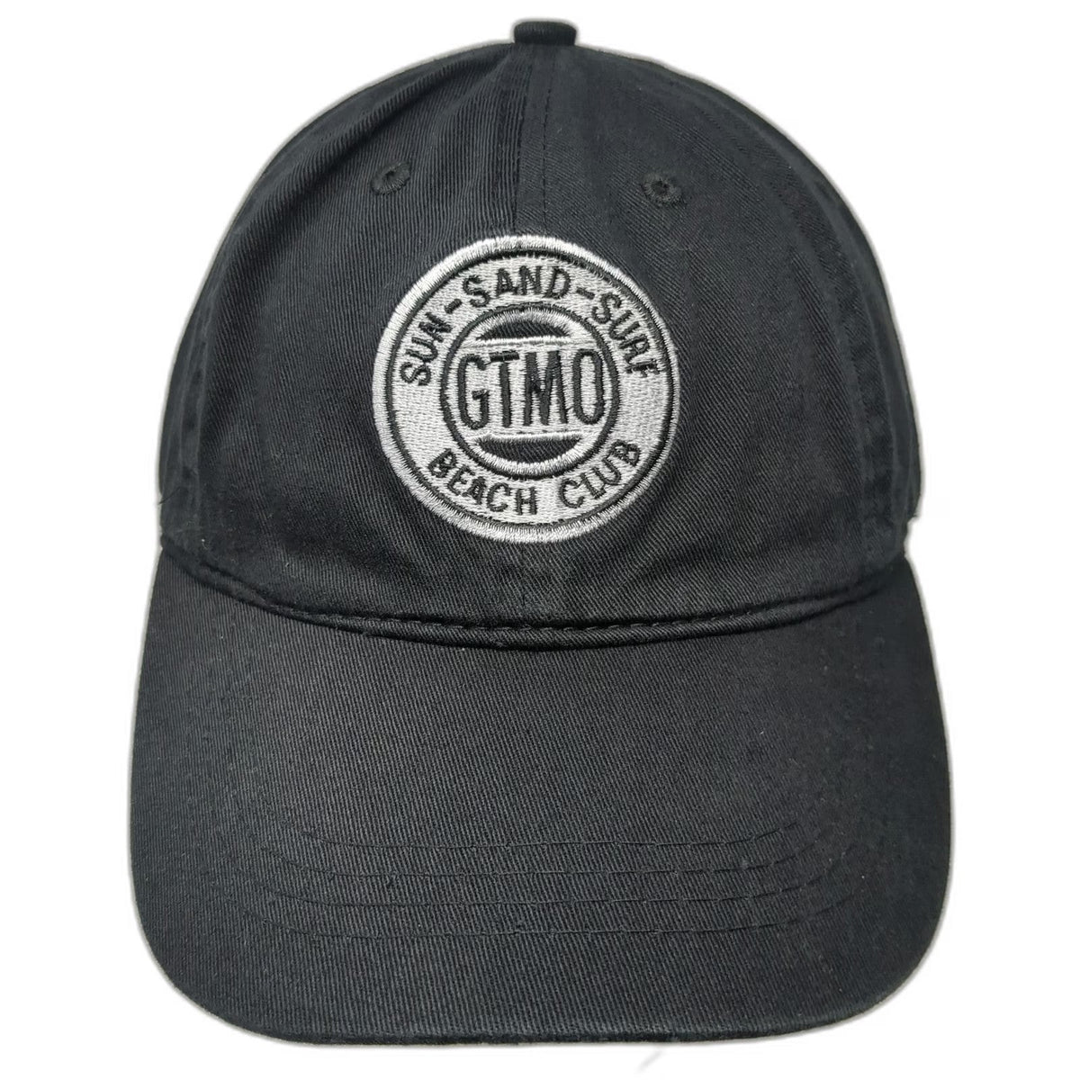 Polar USA Baseball Cap Black OSFM GTMO Beach Club Sun Sand Surf Slideback Hat