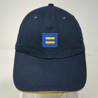 Human Rights Campaign Blue One Size Baseball Cap Equal Sign Logo Strapback