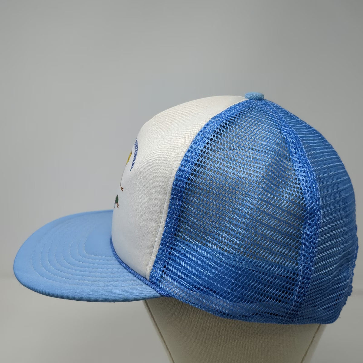 Winner Trucker Hat Blue White One Size Gem County Centennial Idaho Mesh Snapback
