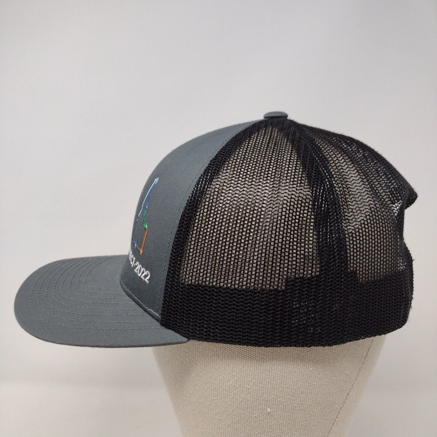 Idaho Connect-2022 Snapback Trucker Hat Gray OSFA Mesh Back Embroidered