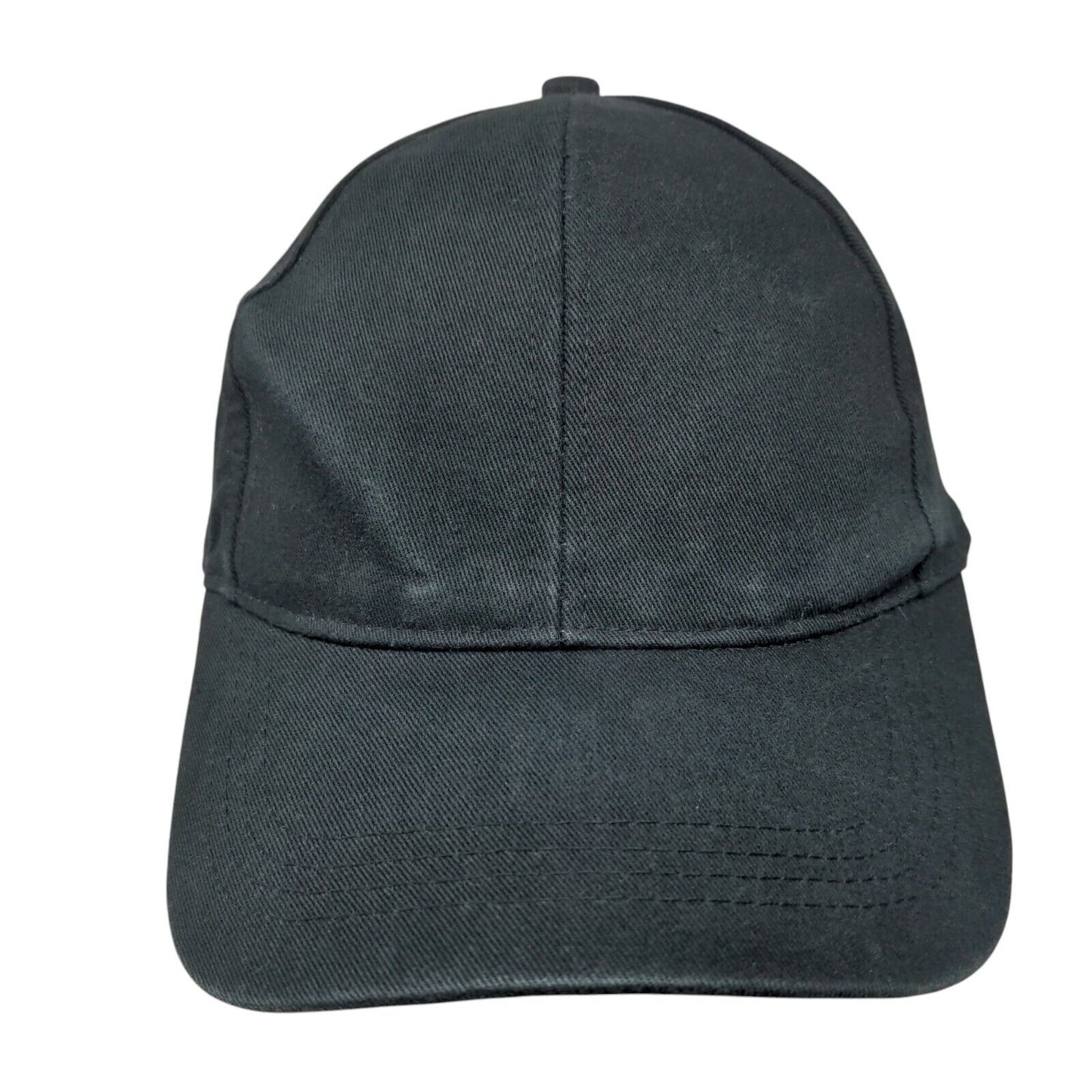 BP. Slideback Hat Black One Size Adjustable Vented Holes 6 Panel Blank