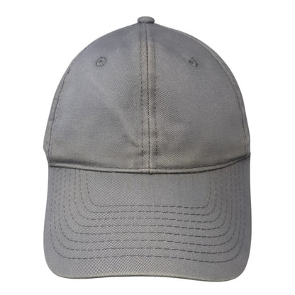 Unbranded Strapback Hat Gray One Size Solid Adjustable Blank Outdoor