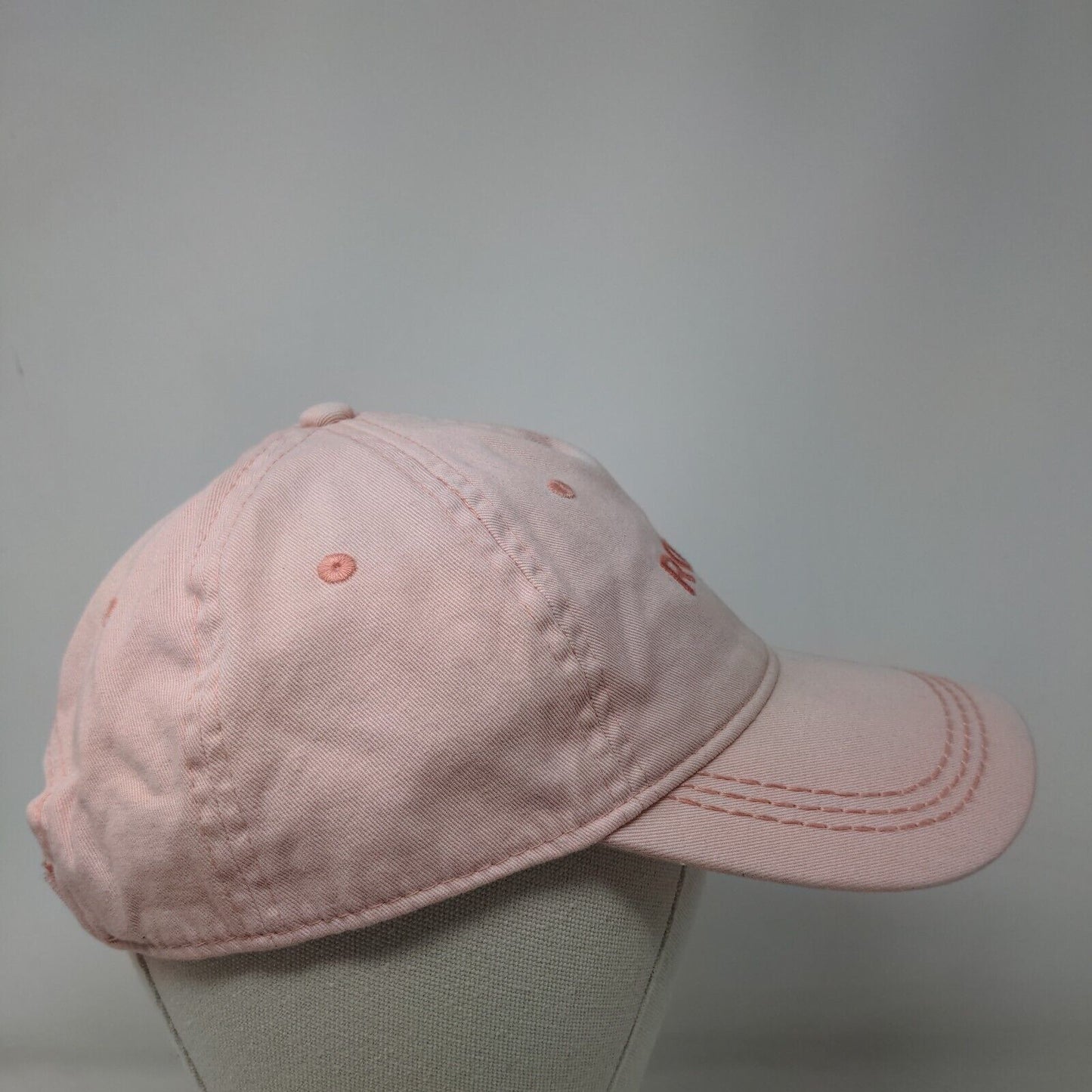 Roxy Strapback Hat Pink One Size Embroidered Adjustable Vent Holes