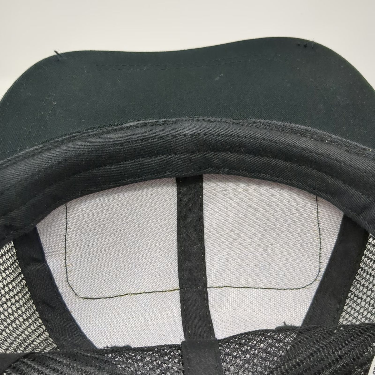 J&A Trucker Hat Black One Size Colima Mexico Patch Greek Key Studded Mesh Back