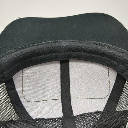 J&A Trucker Hat Black One Size Colima Mexico Patch Greek Key Studded Mesh Back