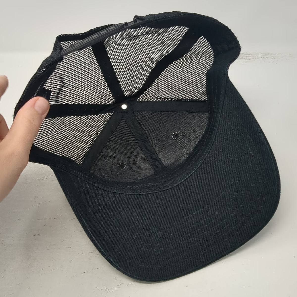 Port Authority Sheep Feet Trucker Hat Black One Size Mesh Back Snapback Patch
