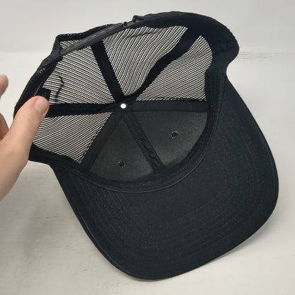 Port Authority Sheep Feet Trucker Hat Black One Size Mesh Back Snapback Patch