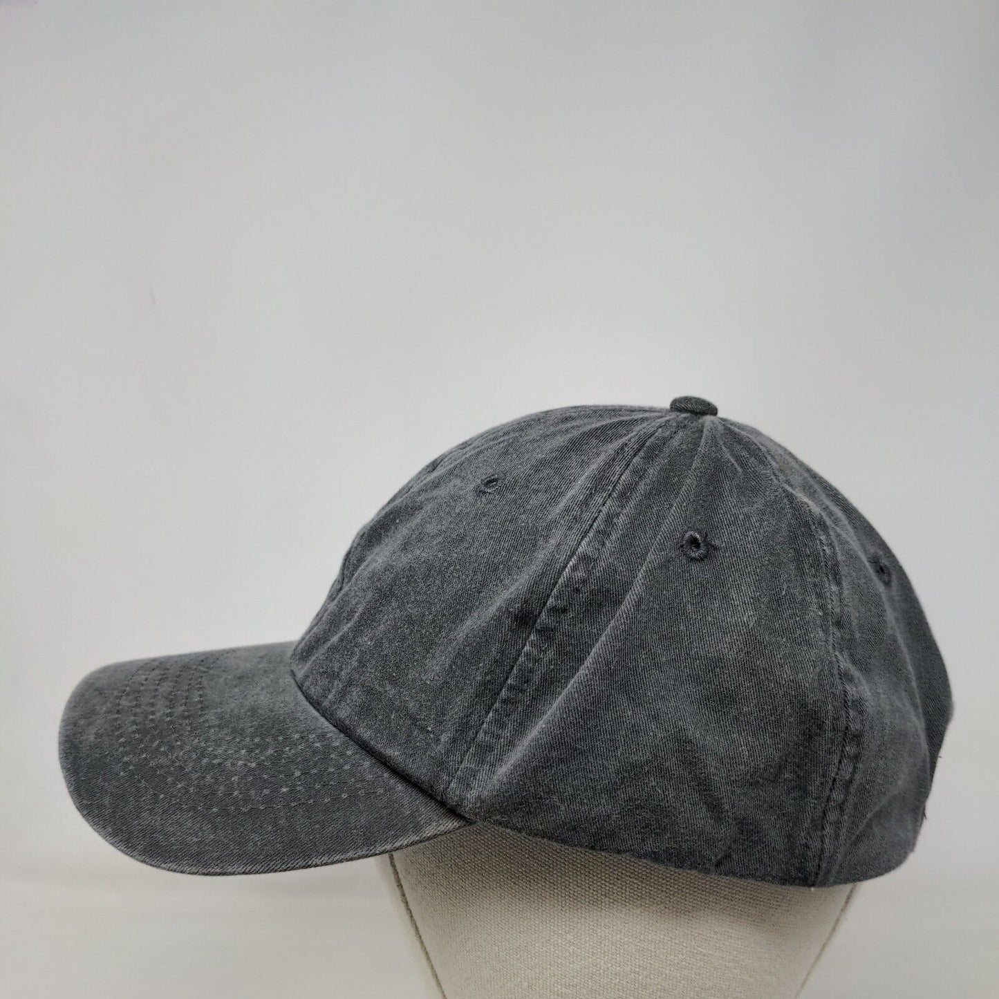 AS Slideback Hat Gray One Size Adjustable Solid 6 Panel Port Authority