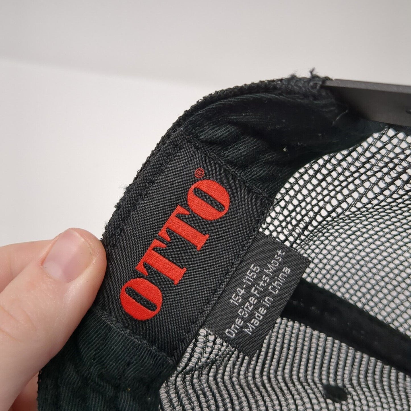 T. Patterson Snapback Trucker Hat Black One Size Adjustable Mesh Back Otto