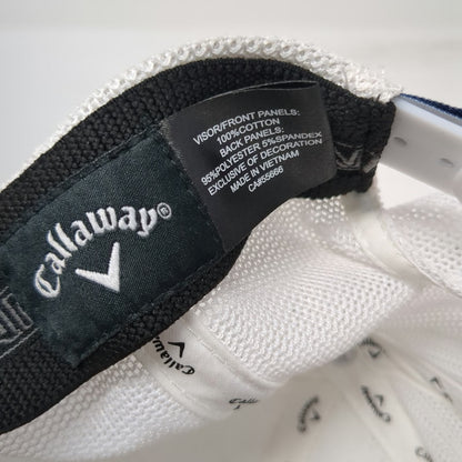 Callaway Trucker Hat White One Size Mesh Snapback Golf Patch Est 1982 Chevron
