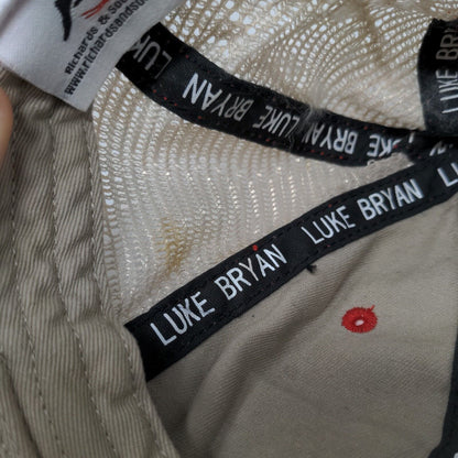 Luke Kick The Dust Up Strapback Mesh Back Trucker Hat Tan One Size