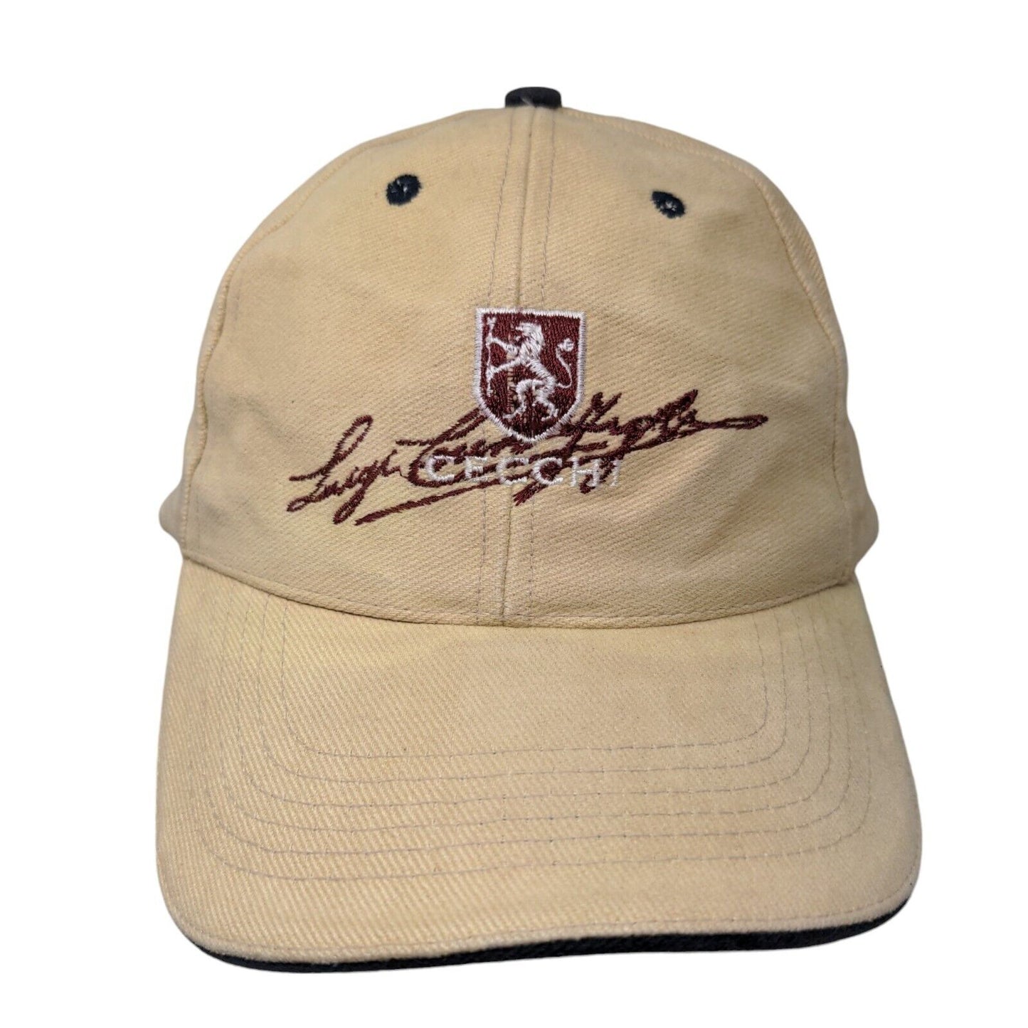Cecchi Slideback Hat Tan 58 cm Embroidered Adjustable 6 Panel Vent Holes