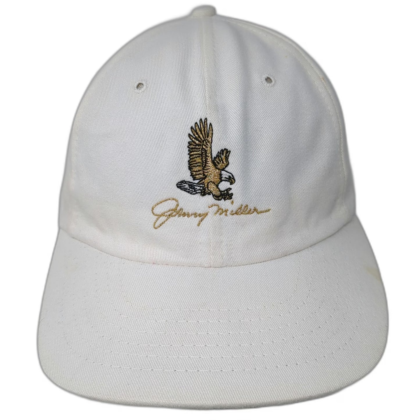 Texace Cap White OSFM Johnny Miller Eagle Signature Golf Hat Vintage Made In USA