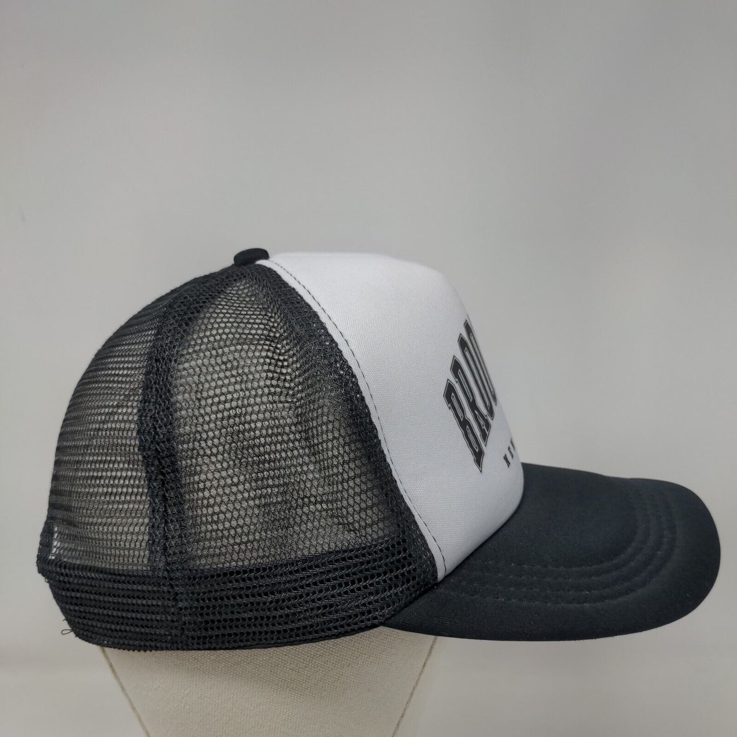 Brooklyn New York Snapback Trucker Hat Black One Size Mesh Back Colorblock
