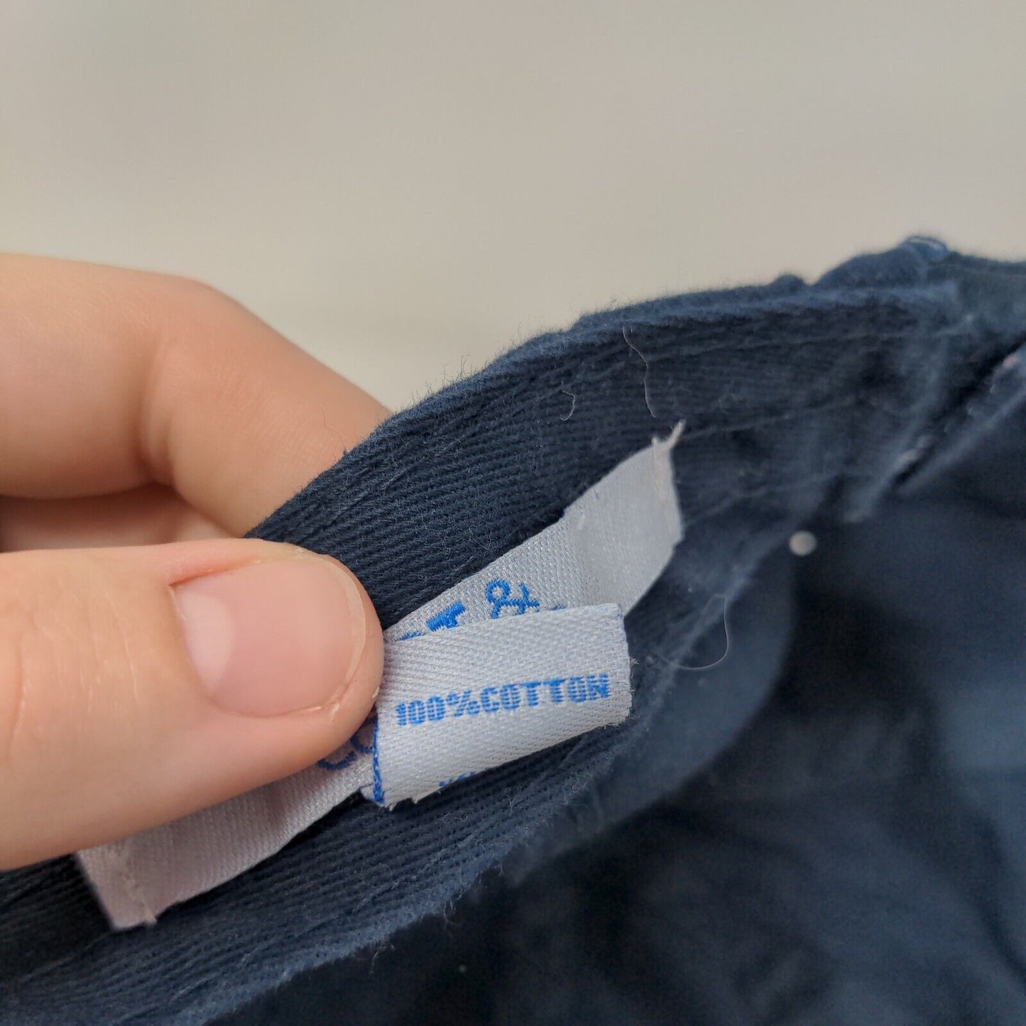 Letter H Strapback Hat Blue One Size Embroidered 6 Panel Port & Company