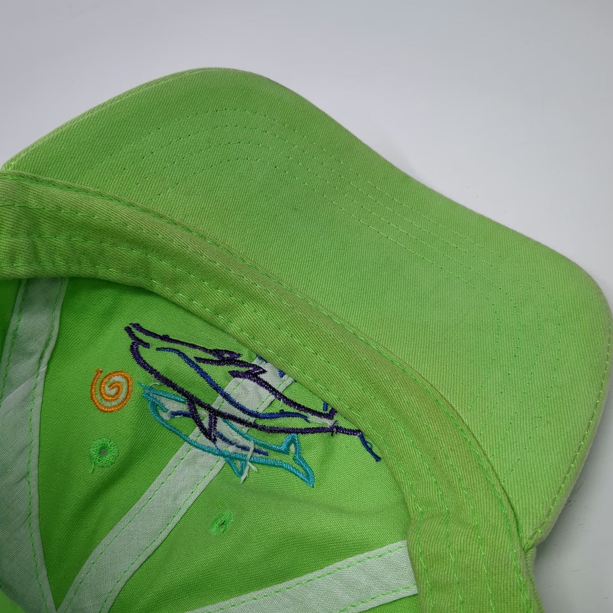 Distinctive Headwear Green Baseball Cap OSFM Sanibel Island Dolphin Hat Florida