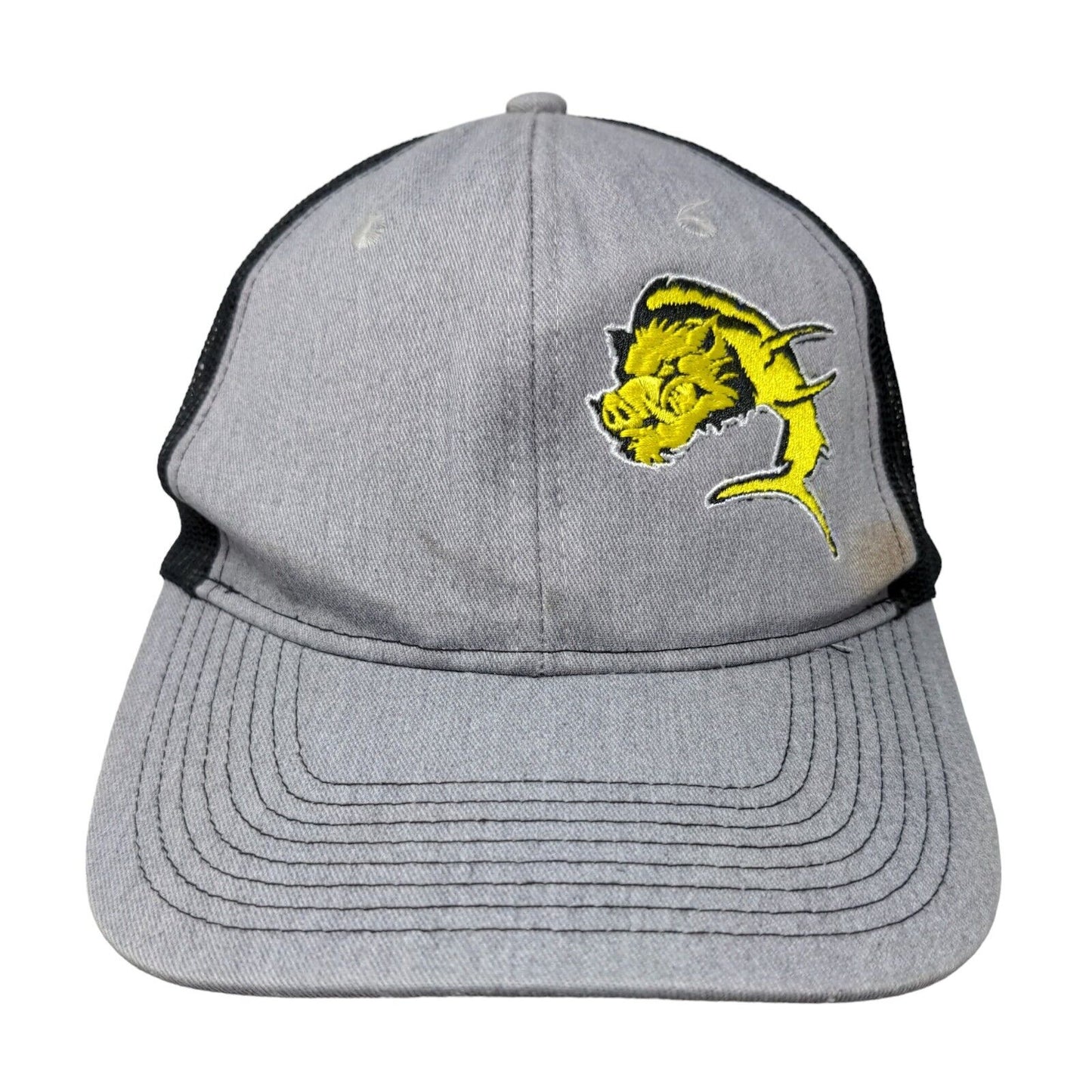 Port Authority Snapback Trucker Hat Gray One Size Adjustable Embroidered