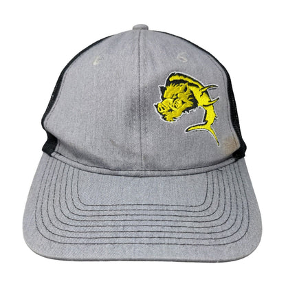 Port Authority Snapback Trucker Hat Gray One Size Adjustable Embroidered