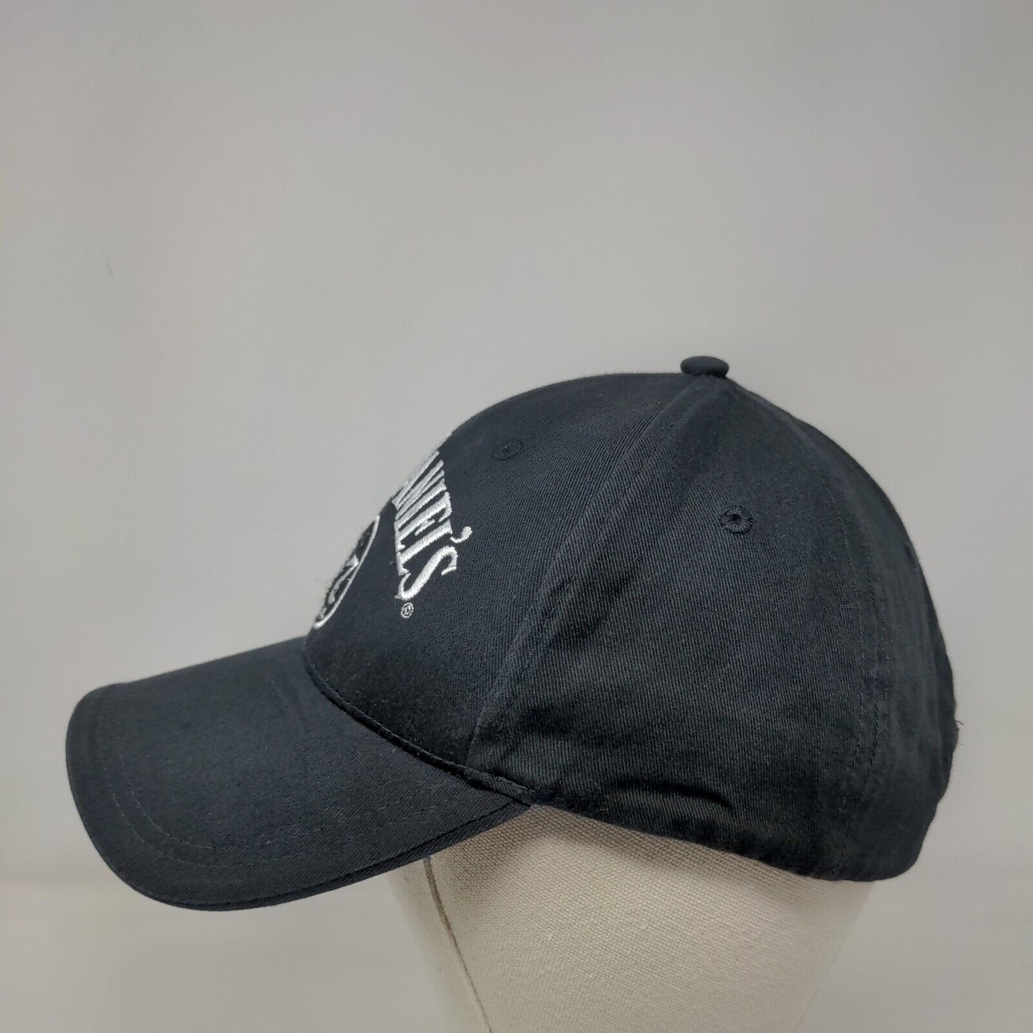 Jack Daniel's Old No. 7 Brand Strapback Hat Black OSFM Adjustable Embroidered