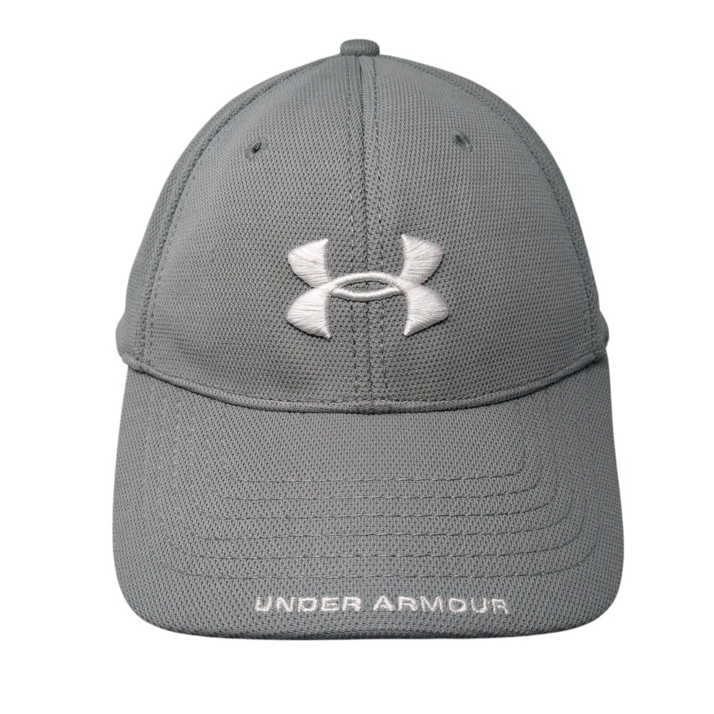 Under Armour Fitted Hat Gray One Size Lightweight Embroidered 6 Panel Polyester