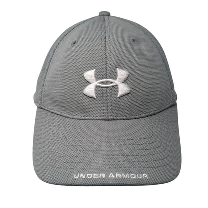 Under Armour Fitted Hat Gray One Size Lightweight Embroidered 6 Panel Polyester