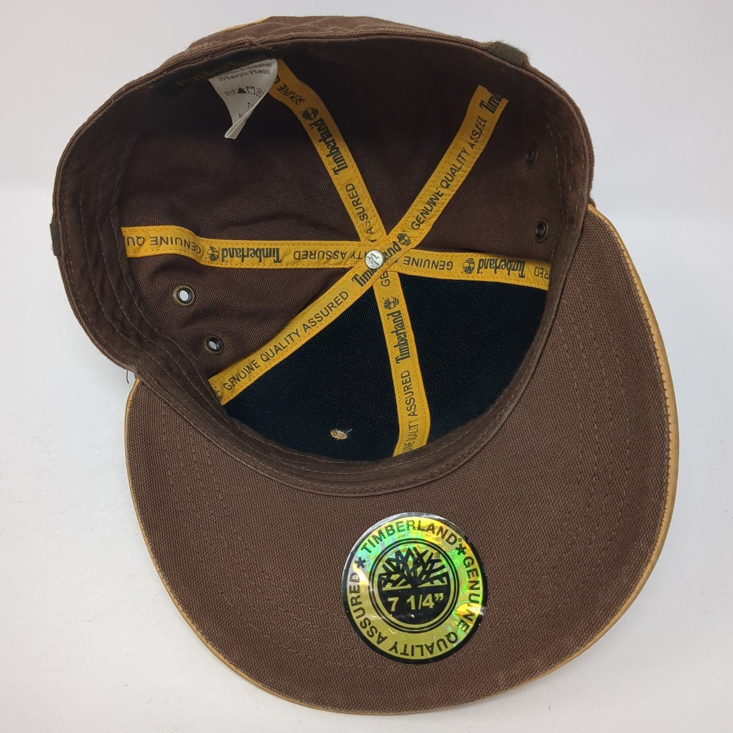 Timberland Fitted Hat Brown 7 1/4 Embroidered Logo Colorblock Outdoor