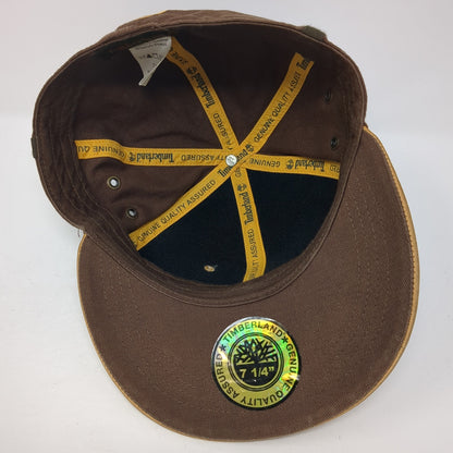 Timberland Fitted Hat Brown 7 1/4 Embroidered Logo Colorblock Outdoor