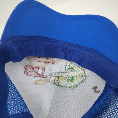 Git Reel Fish Strapback Hat Blue One Size Adjustable Colorblock Outdoor