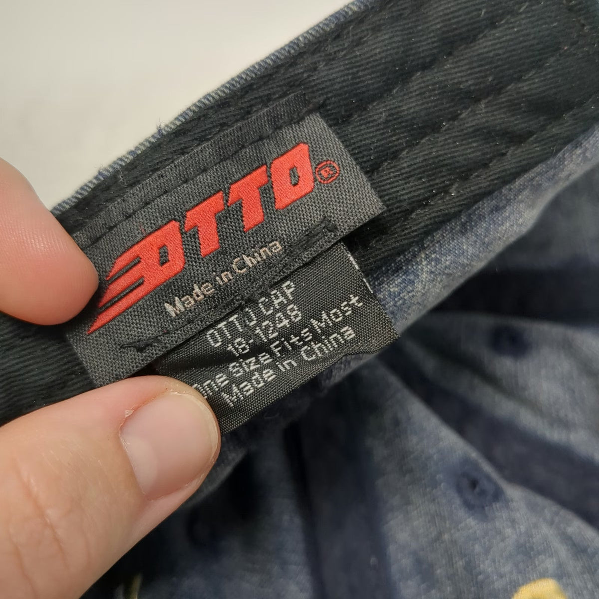 OTTO Baseball Cap Blue One Size Petersen Automotive Museum CA Acid Wash Hat
