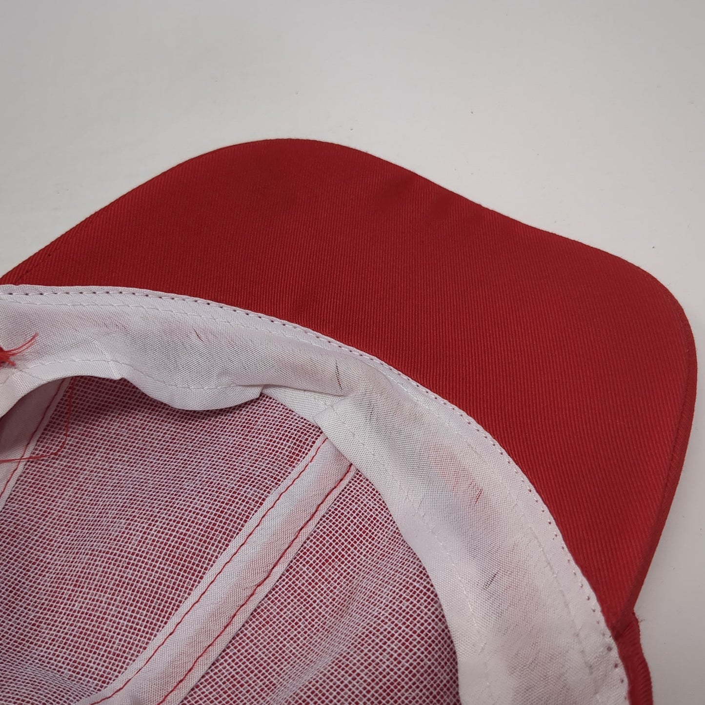 Unbranded Strapback Hat Red One Size Solid Adjustable Blank 6 Panel