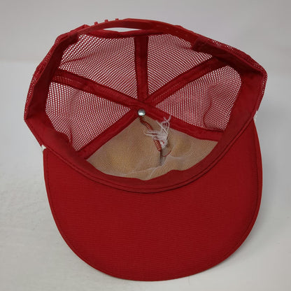 Trucker Hat Red One Size BPOE Elk Lodge 1389 Nampa Idaho Snapback Rope USA
