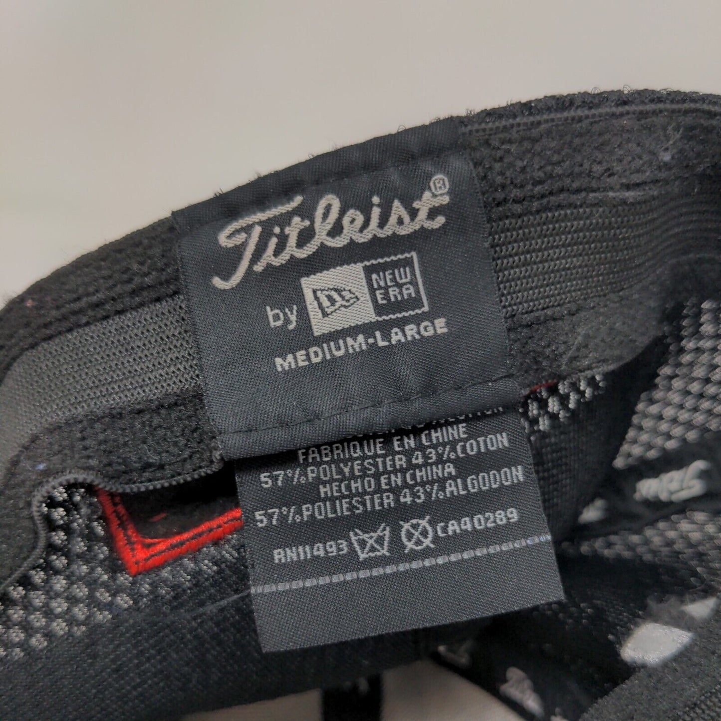 Titleist FJ Pro V1 Fitted Hat Black Medium-Large Embroidered Breathable