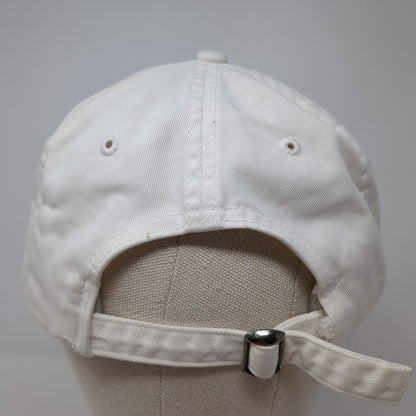 The Deuce Slideback Hat White One Size Adjustable Embroidered American Dry Goods