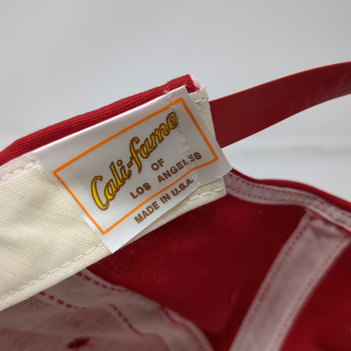 Cali-Fame 5 Panel Red Hat One Size Danny Thompson Memorial Baseball Rope Cap