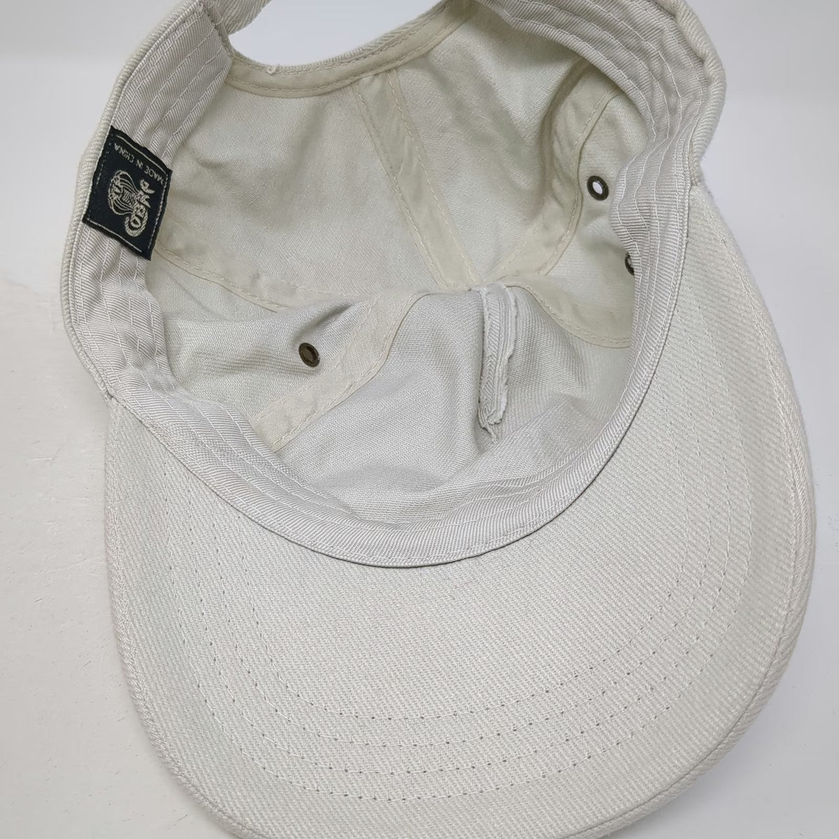 Cobra 5 Panel Beige Hat One Size FamilyLife Green Embroidery Slideback Strap