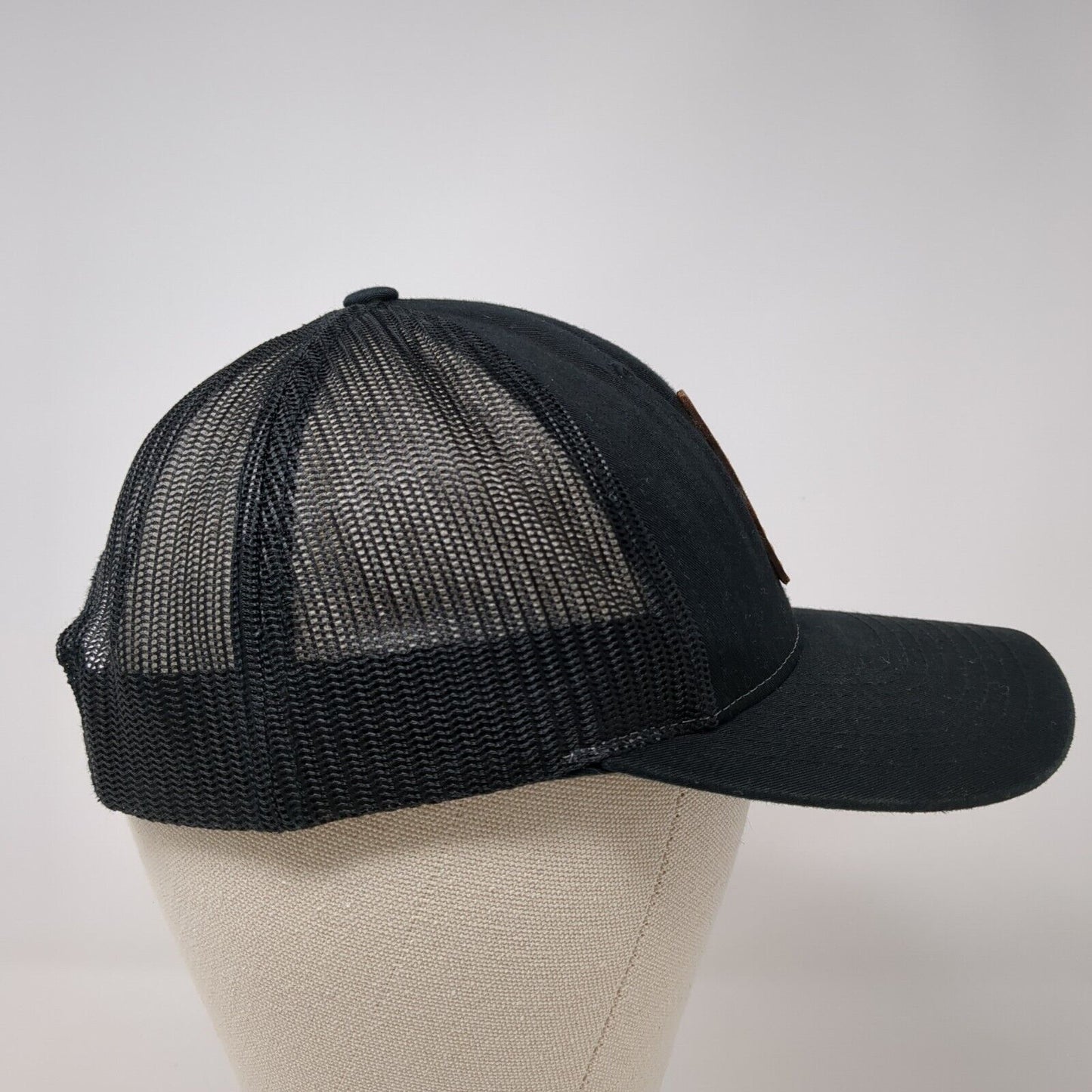 RH Snapback Trucker Hat Black Small Adjustable Mesh Back 6 Panel Richardson