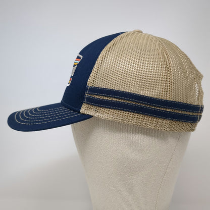 Fahrenheit Headwear Trucker Hat Blue One Size San Pedro Belize Mesh Back Patch