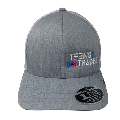 Teens2Trades Snapback Trucker Hat Gray One Size 110 Flexfit Tech Yupoong
