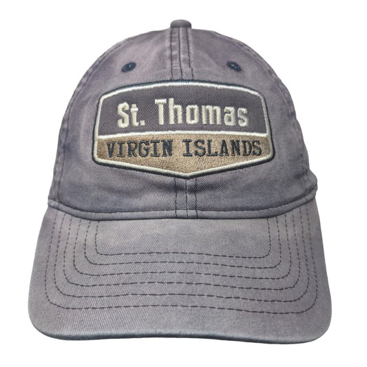 St. Thomas Virgin Islands Snapback Hat Blue Classic Cut Embroidered Ahead