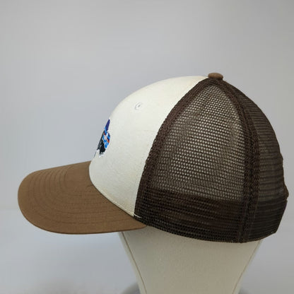 Patagonia Trucker Hat Brown Beige One Size Bison Logo Mesh Snapback Hiking Cap
