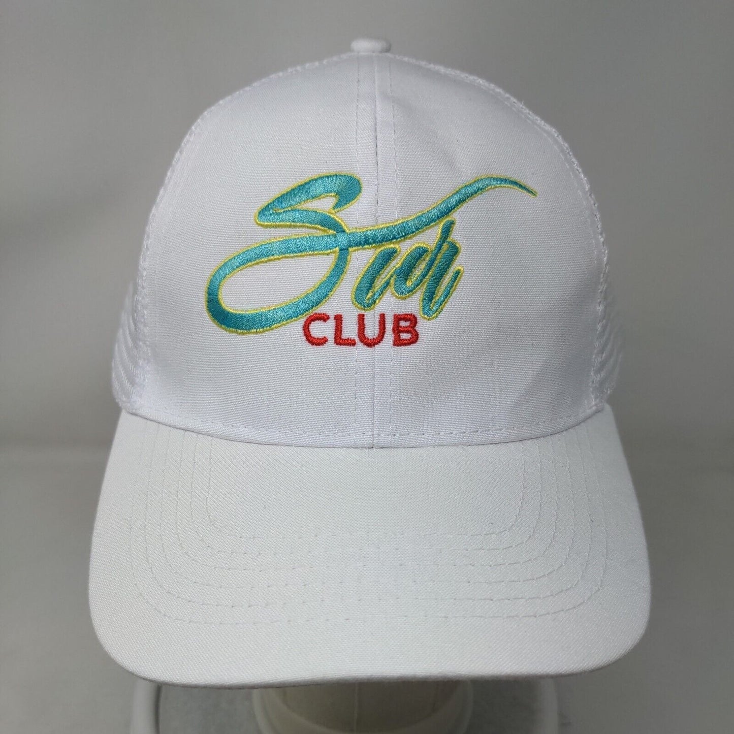 Sur Club Snapback Mesh Back Trucker Hat White OSFA Solid Embroidered